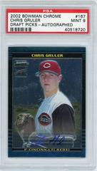 Chris Gruler [Auto. Refractor] #167 Baseball Cards 2002 Bowman Chrome Draft Picks Prices