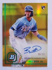 Bobby Witt Jr. [Gold] #CRA-BW Baseball Cards 2022 Bowman Heritage Chrome Rookie Autographs Prices