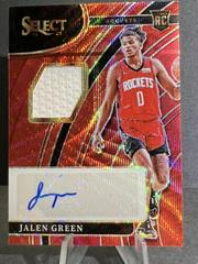 Jalen Green [Red Wave] Basketball Cards 2021 Panini Select Rookie Jersey Autographs Prices