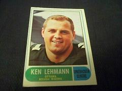Ken Lehmann Football Cards 1968 O Pee Chee CFL Prices