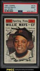 Willie Mays [All Star] #579 Baseball Cards 1961 Topps Prices