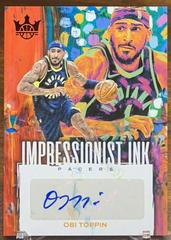 Obi Toppin [Ruby] #12 Basketball Cards 2023 Panini Court Kings Impressionist Ink Prices