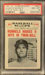 Runnels Makes 9 [Hits in Twin Bill] #407 Baseball Cards 1961 NU Card Scoops Prices