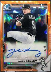 Jared Kelley [Orange Refractor] #BSPA-JK Baseball Cards 2021 Bowman Sapphire Autographs Prices