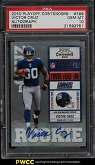 Victor Cruz [Autograph] #199 Football Cards 2010 Playoff Contenders Prices