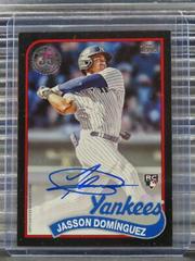 Jasson Dominguez [Black] #89BA-JD Baseball Cards 2024 Topps 1989 Autograph Prices