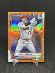 Shohei Ohtani [Orange Refractor] #27 Baseball Cards 2021 Bowman Chrome Prices