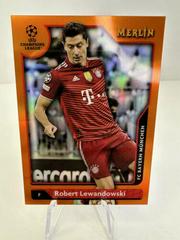 Robert Lewandowski [Orange] #1 Soccer Cards 2021 Topps Merlin Chrome UEFA Prices