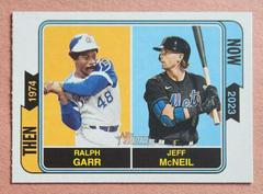 Jeff McNeil, Ralph Garr Baseball Cards 2023 Topps Heritage Then and Now Prices