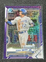 Bobby Witt Jr. [Purple Refractor Mega Box Mojo] #BCP-1 Baseball Cards 2021 Bowman Chrome Prospects Prices