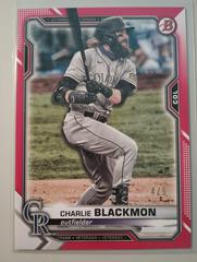 Charlie Blackmon [Red] #4 Baseball Cards 2021 Bowman Prices