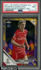 Maurits Kjaergaard [Purple & Gold Starball Refractor] Soccer Cards 2021 Topps Chrome UEFA Champions League Prices