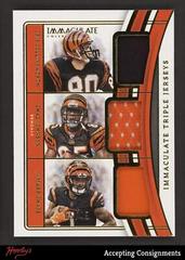 Cris Collinsworth / Chad Johnson / Ja'Marr Chase #2 Football Cards 2023 Panini Immaculate Triple Jersey Prices