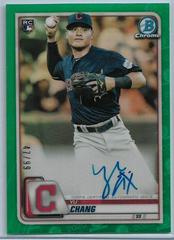Yu Chang [Green Refractor] #CRA-YC Baseball Cards 2020 Bowman Chrome Rookie Autographs Prices