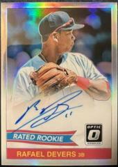 Rafael Devers [Holo] Baseball Cards 2018 Panini Donruss Optic Rated Rookie Retro 1984 Signatures Prices
