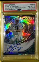 Peyton Manning [Psychedelic] #ICN-PMA Football Cards 2022 Panini Spectra Icons Autographs Prices
