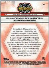 Seth Rollins Defeats The Miz & Finn Balor for the Intercontinental Championship #35 Wrestling Cards 2019 Topps WWE Champions Prices