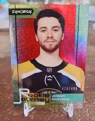 Jeremy Swayman [Red] #RJ-6 Hockey Cards 2021 Upper Deck Synergy Rookie Journey Draft Prices