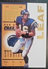 Ryan Leaf [Autographed Gold] Football Cards 1998 Playoff Contenders Ticket Prices