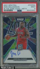 Zion Williamson [Meta] Basketball Cards 2021 Panini Spectra In The Zone Autographs Prices