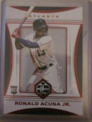 Ronald Acuna Jr. [Ruby] #9 Baseball Cards 2018 Panini Chronicles Limited Prices