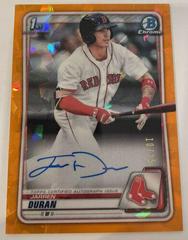 Jarren Duran [Orange] #BSPA-JD Baseball Cards 2020 Bowman Sapphire Autographs Prices