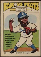 Jackie Robinson #18 Baseball Cards 1980 Laughlin Famous Feats Prices
