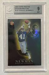 Terence Newman [Gold Refractor] #143 Football Cards 2003 Topps Pristine Prices