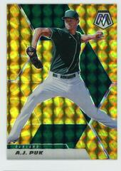 A. J. Puk [Reactive Yellow Mosaic] #136 Baseball Cards 2021 Panini Mosaic Prices