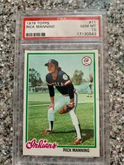 Rick Manning #11 Baseball Cards 1978 Topps Prices