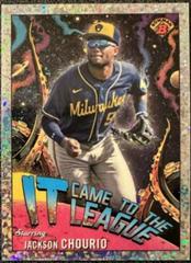 Jackson Chourio [Mini-Diamond] Baseball Cards 2023 Bowman Chrome It Came to the League Prices