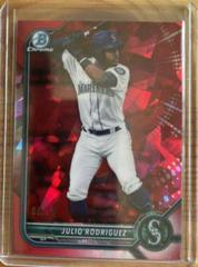 Julio Rodriguez [Red] #BCP-45 Baseball Cards 2022 Bowman Chrome Prospects Sapphire Prices