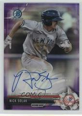 Nick Solak [Chrome Purple Refractor] #CPA-NSO Baseball Cards 2017 Bowman Prospect Autographs Prices