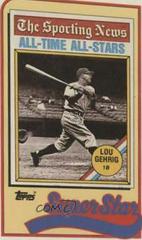 Lou Gehrig #21 Baseball Cards 1989 Topps Ljn Baseball Talk Prices