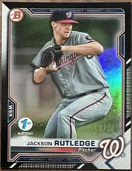 Jackson Rutledge [Black Foil] Baseball Cards 2021 Bowman 1st Edition Prices