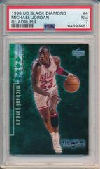 Michael Jordan [Quadruple] #4 Basketball Cards 1998 Upper Deck Black Diamond Prices