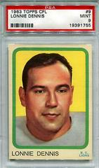 Lonnie Dennis #9 Football Cards 1963 Topps CFL Prices