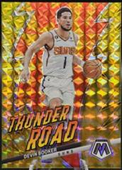 Devin Booker [Reactive Yellow] #2 Basketball Cards 2022 Panini Mosaic Thunder Road Prices