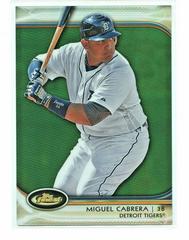 Miguel Cabrera [Green Refractor] #70 Baseball Cards 2012 Finest Prices