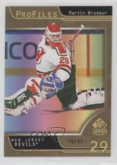 Martin Brodeur [Gold] #P-7 Hockey Cards 2020 SP Signature Edition Legends Profiles Prices