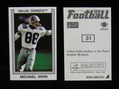 Michael Irvin Football Cards 1989 Panini Sticker Prices