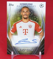 Leroy Sane [Gold Foilboard] #USA-LS Soccer Cards 2023 Topps UEFA Club Ultimate Stage Autograph Prices