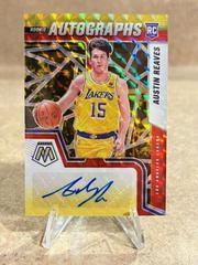 Austin Reaves [Choice Red Yellow] Basketball Cards 2021 Panini Mosaic Rookie Autographs Prices