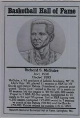 Richard Mcguire Basketball Cards 1986 Hall of Fame Metallic Prices