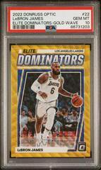 LeBron James [Gold Wave] #22 Basketball Cards 2022 Panini Donruss Optic Elite Dominators Prices