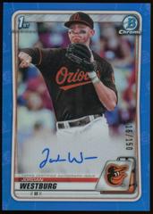 Jordan Westburg [Blue Refractor] #CDA-JWE Baseball Cards 2020 Bowman Draft Picks Chrome Autographs Prices