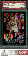 Grant Hill [Black Refractor] Basketball Cards 2002 Topps Chrome Prices