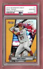 Mike Trout [Orange Refractor] Baseball Cards 2019 Bowman's Best Prices