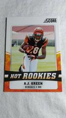 A.J. Green Football Cards 2011 Panini Score Hot Rookies Prices
