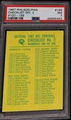 Checklist No. 2 [#100-198] Football Cards 1967 Philadelphia Prices